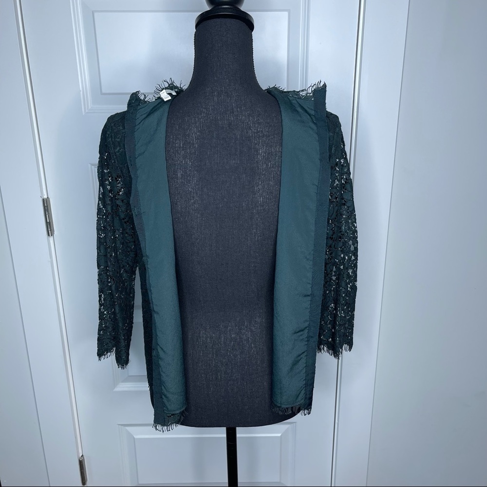 Joie Frayda Lace Button Back Top Blouse in Autumn Garden - Picture 9 of 12